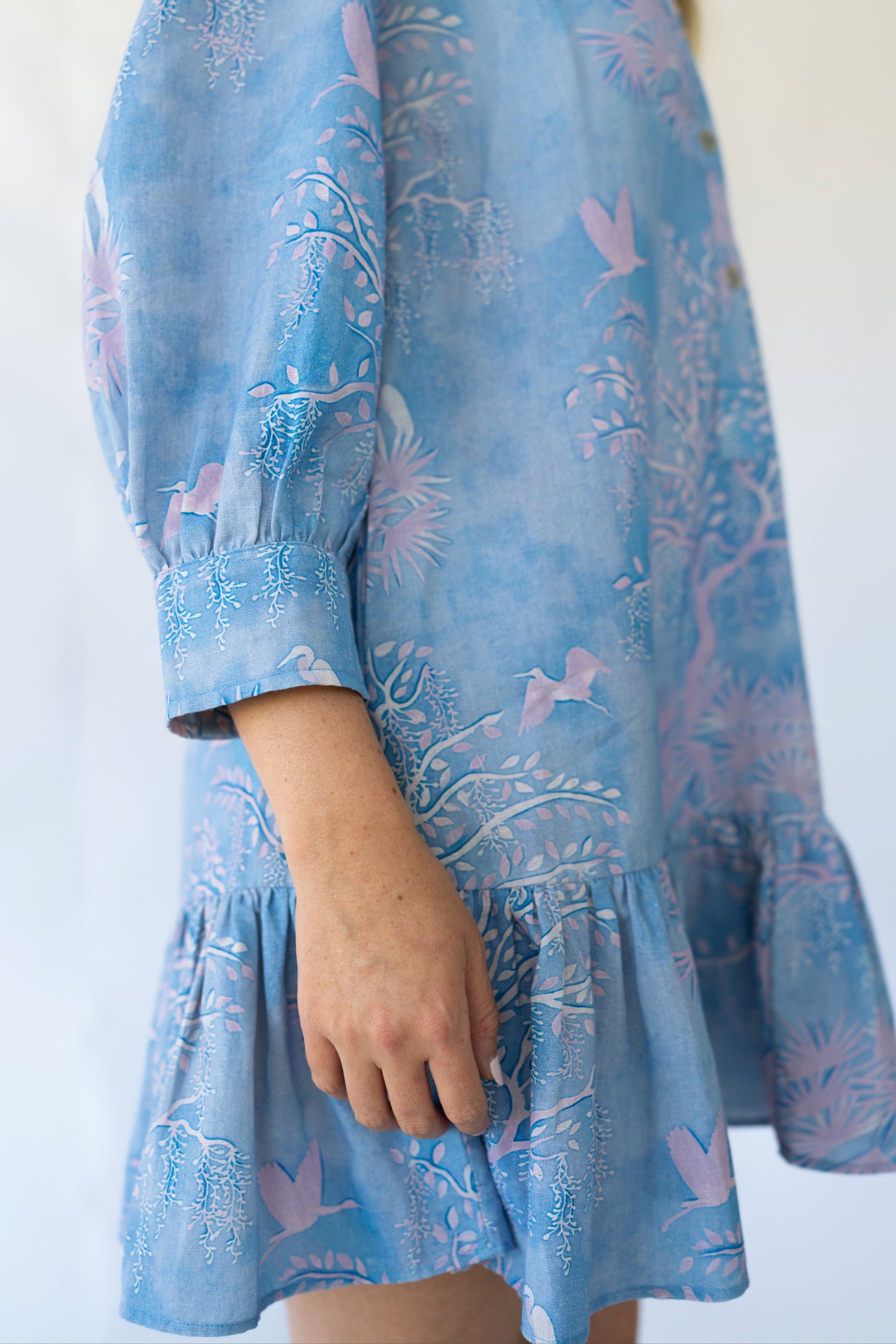 Whalen Shirt Dress - Purple Lowcountry Watercolor