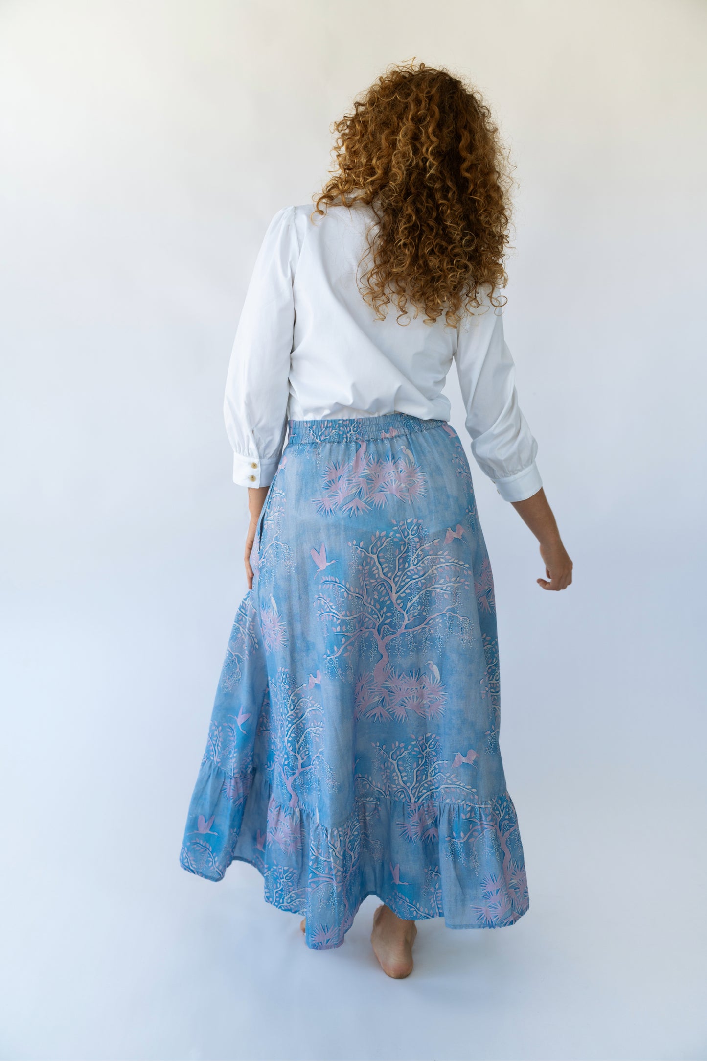 Florence Maxi Skirt - Purple Lowcountry Watercolor
