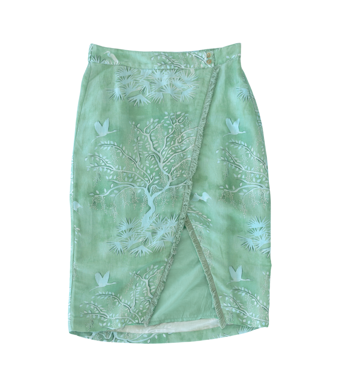 Michelle Skirt - Green Lowcountry Watercolor