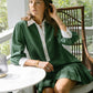 Whalen Shirt Dress - Emerald