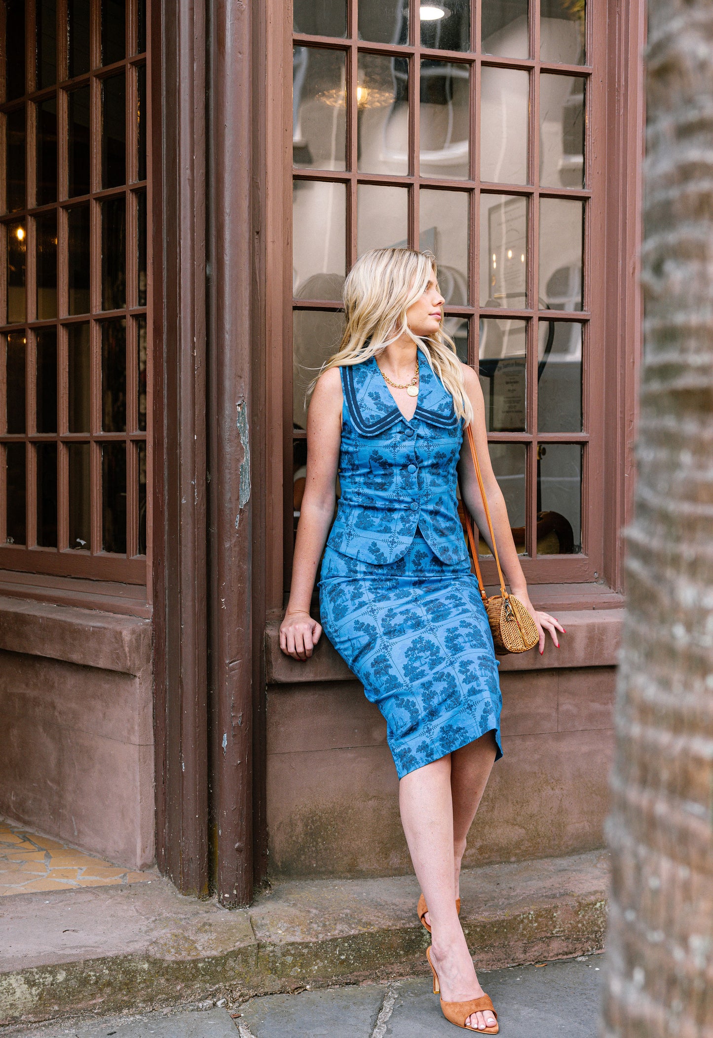 Carol Skirt - Dark Blue Sailor's Tile