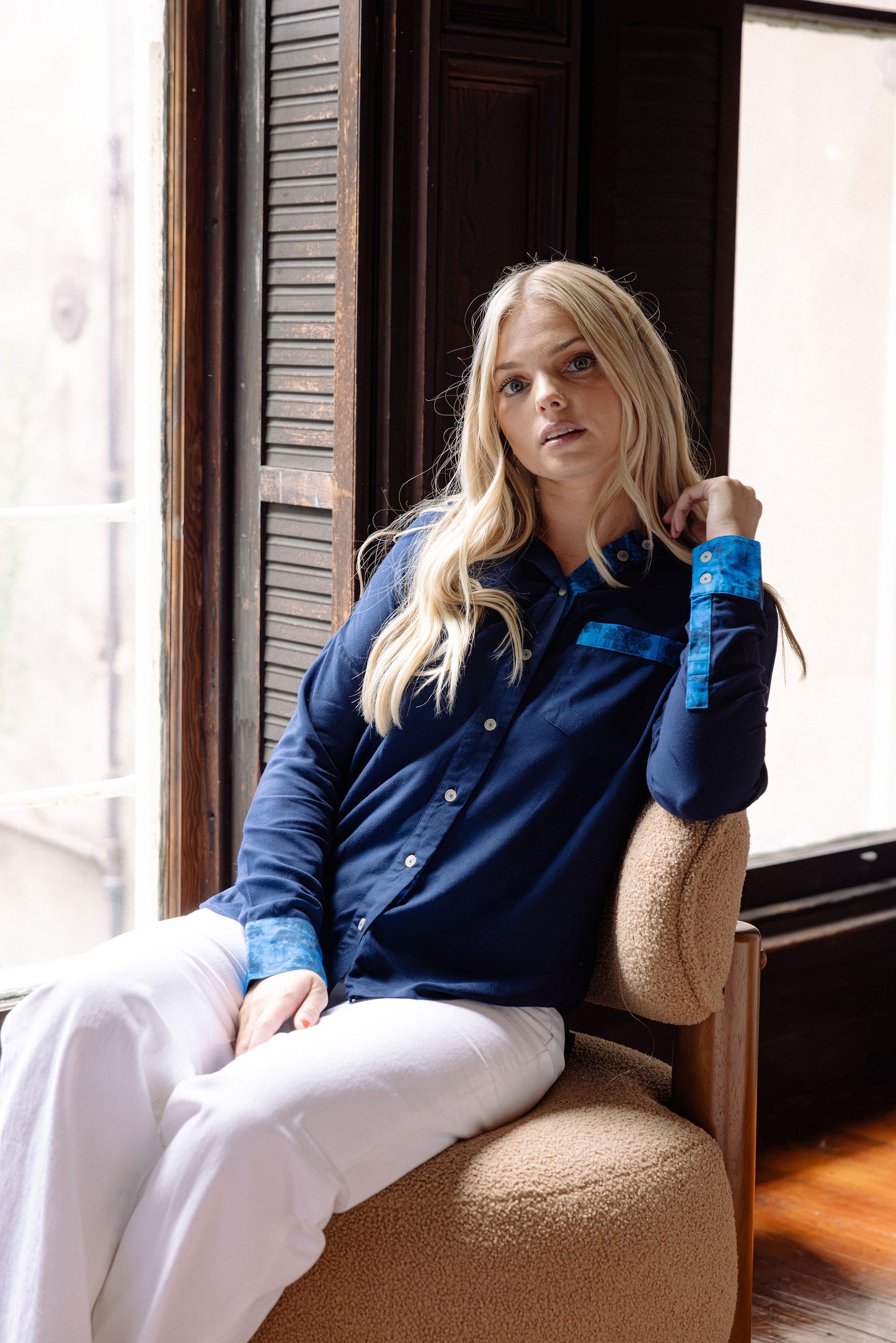 Maeve Buttondown Shirt - Navy