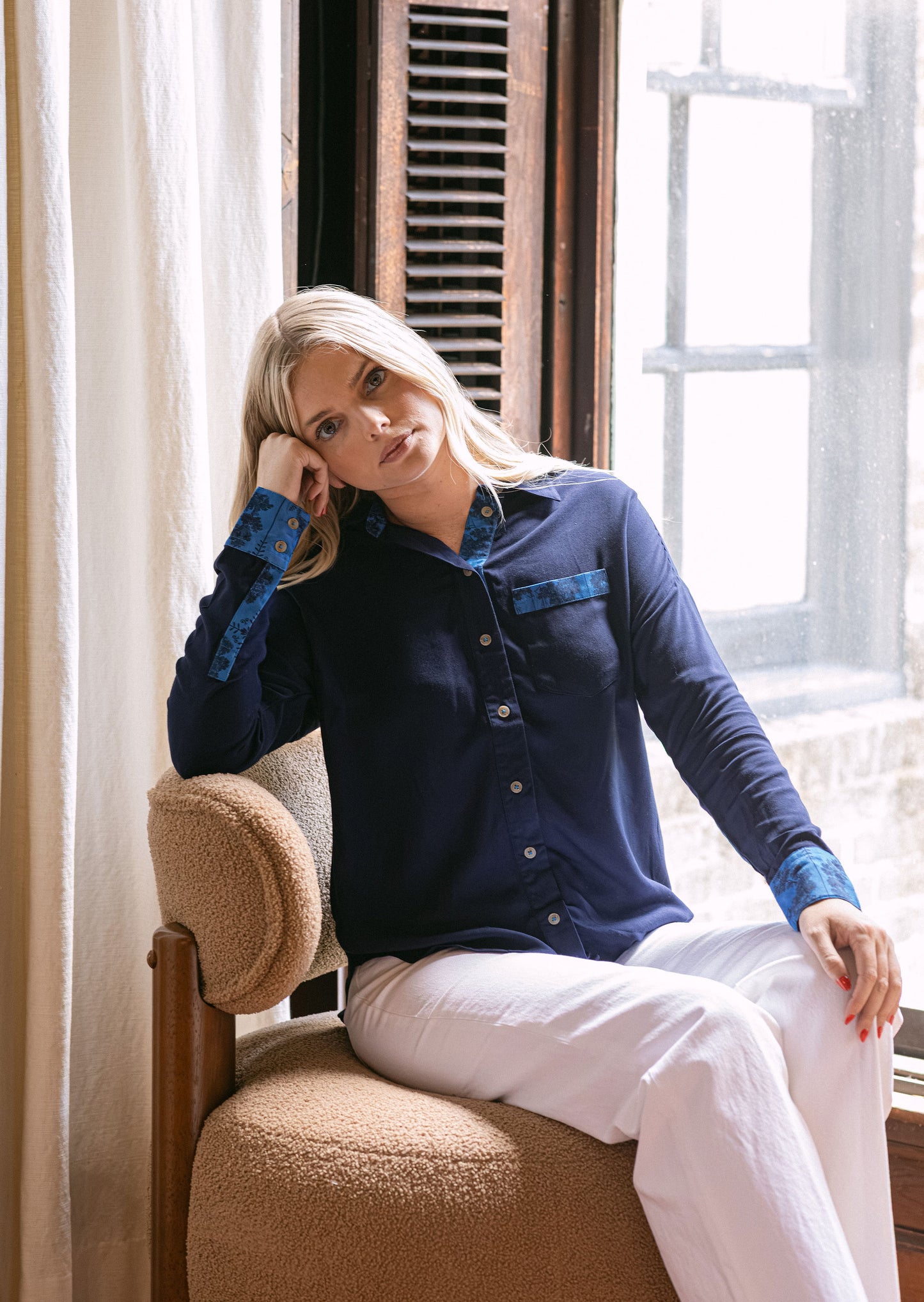 Maeve Buttondown Shirt - Navy