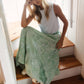 Florence Maxi Skirt - Green Lowcountry Watercolor