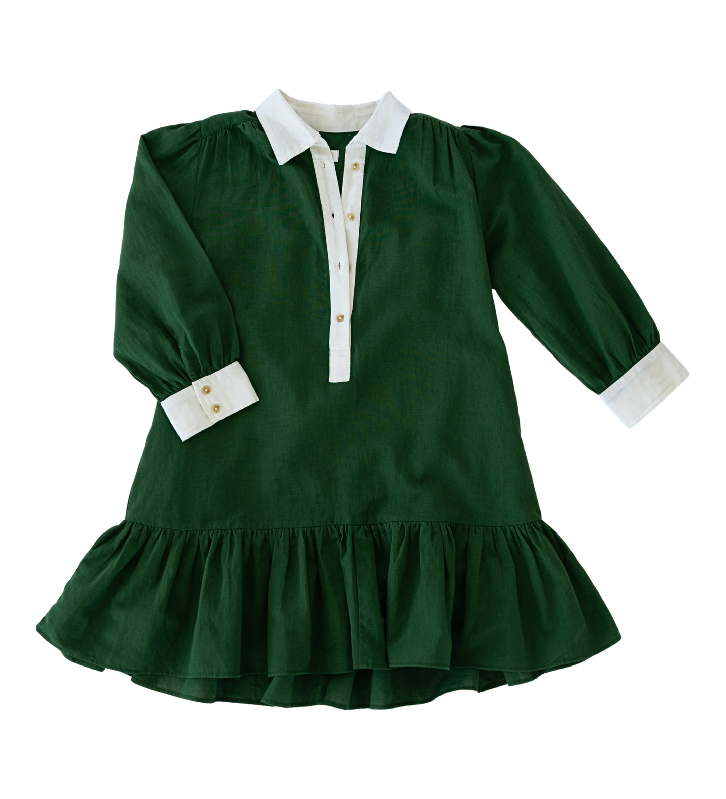 Whalen Shirt Dress - Emerald