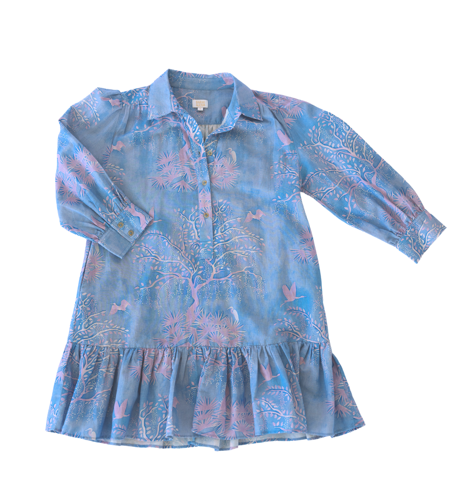 Whalen Shirt Dress - Purple Lowcountry Watercolor